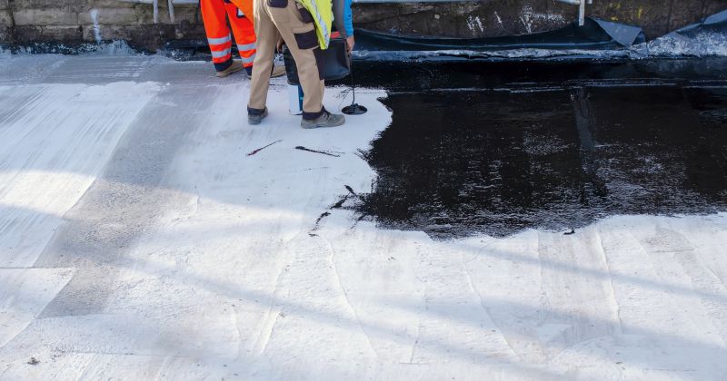 Flat Roof Coating Application